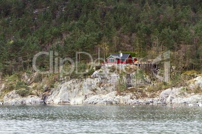 steep coast with house in norway