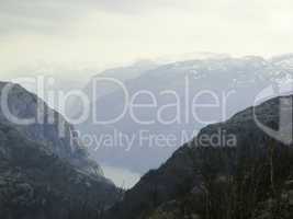 mountains and fjord in norway