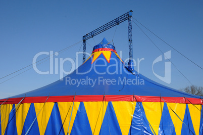 France, a colorful circus tent