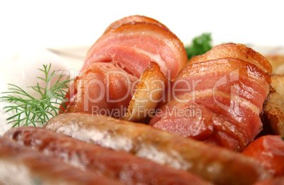 Fried Rolled Bacon