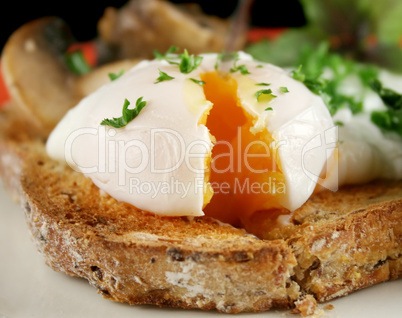 Sliced Poached Egg