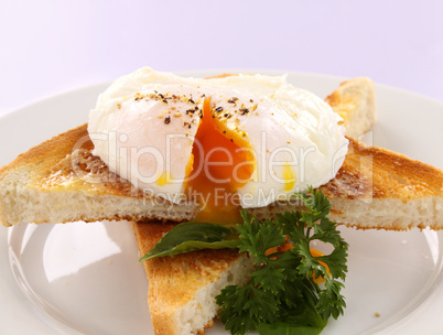 Sliced Poached Egg
