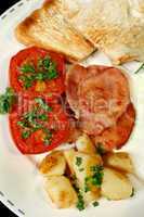 Potato, Bacon And Grilled Tomato