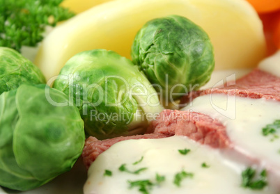 Brussels Sprouts And Corn Beef