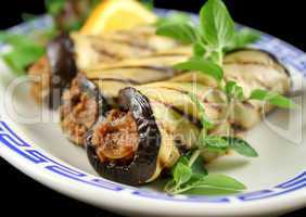 Egg Plant And Beef Rolls