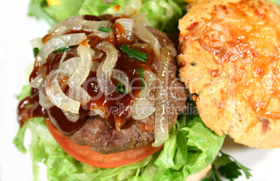 Gourmet Burger With Steak Sauce