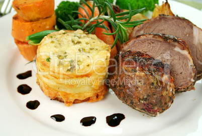 Baked Lamb And Potato Stack