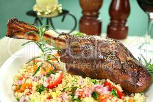 Lamb Shank On Cous Cous