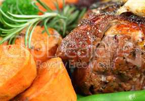 Roast Lamb And Vegetables