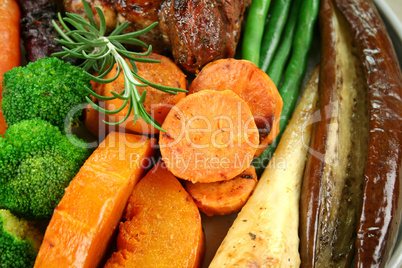 Roast Vegetables And Lamb