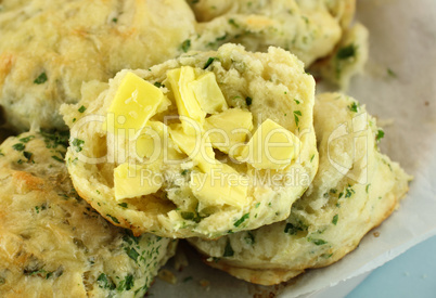 Buttered Spinach Scones