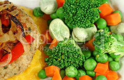 Chicken Patty With Vegetables