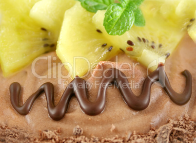Chocolate Mousse And Kiwi Fruit