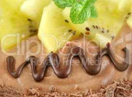 Chocolate Mousse And Kiwi Fruit