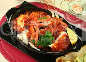 Cracked Crab In Tomato Sauce