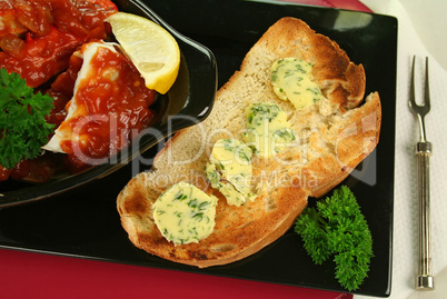 Cracked Crab In Tomato Sauce With Toast