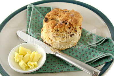 Date Scone With Butter 1