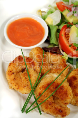 Fried Shrimps With Dipping Sauce