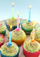 Birthday Candle Cup Cakes
