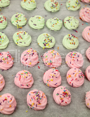 Meringues On Baking Paper