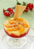 Peach Raspberry Custard