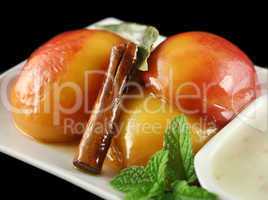 Poached Nectarines And Cinnamon