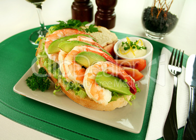 Shrimp And Avocado Sandwich