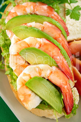 Shrimp And Avocado Sandwich