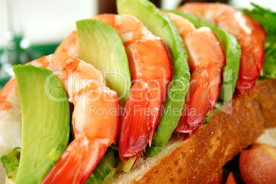 Shrimp And Avocado Sandwich