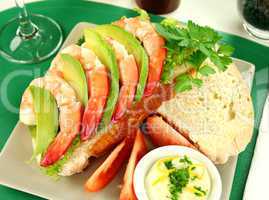 Shrimp And Avocado Sandwich