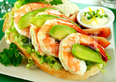 Shrimp And Avocado Sandwich