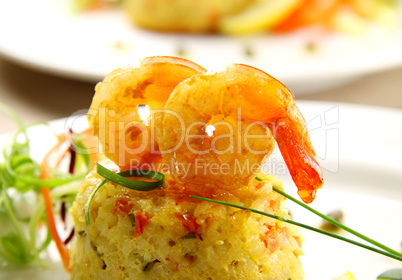 Prawns On Risotto