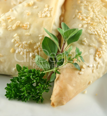 Herbs And Pastry Background