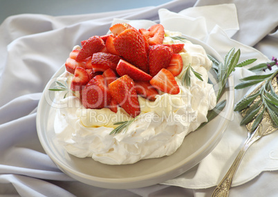 Strawberry Pavlova