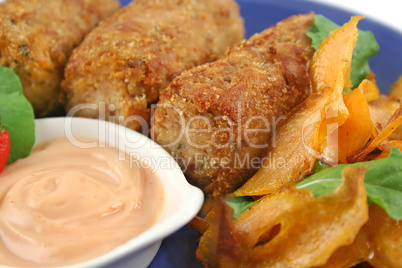 Tuna Croquettes With Dressing