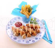 Twisted Pastry Sausages
