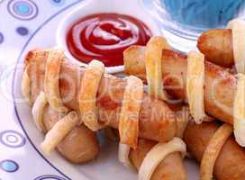 Twisted Pastry Sausages