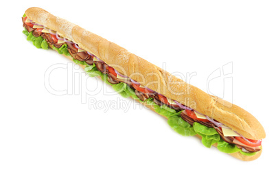 Giant Ham And Salad Sub