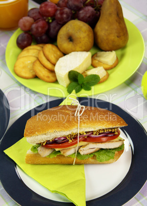 Salad Roll And Fruit