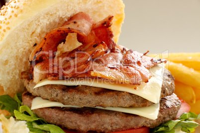 Double Bacon And Cheese Burger