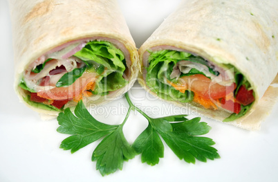 Ham And Salad Wrap 4