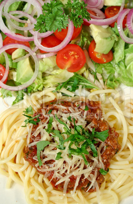Bolognese And Salad