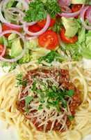 Bolognese And Salad