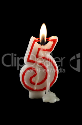 Burning Five Candle
