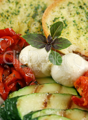 Chargrilled Vegetables With Herb Bread