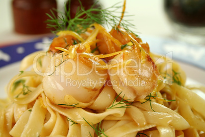 Fettucini With Scallops