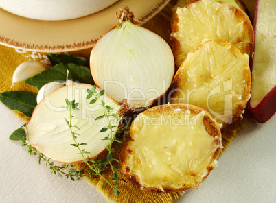 Cheese Toasts And Fresh Onion
