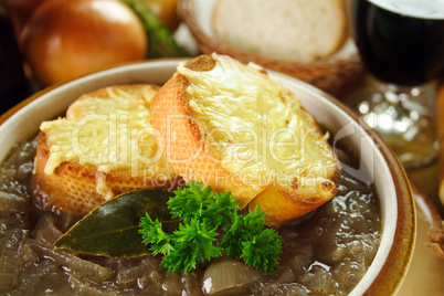 Cheddar Toasts In Soup