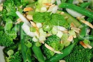 Green Vegetables With Almonds 2