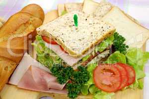 Ham And Salad Sandwich